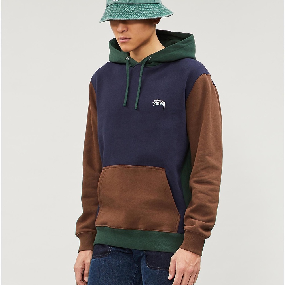 Stussy color-block hoodie